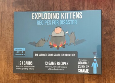 Exploding Kittens Game Recipes for Disaster Ultimate Collection Cone of Shame