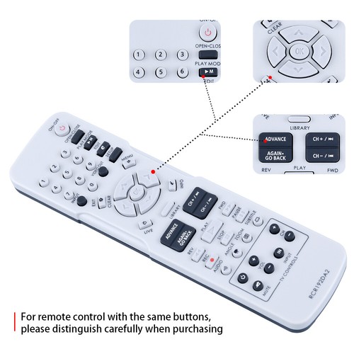 New RCR192DA2 Reolace Remote Control For RCA DVD Recorder DRC8030 DRC8030N - Picture 5 of 7