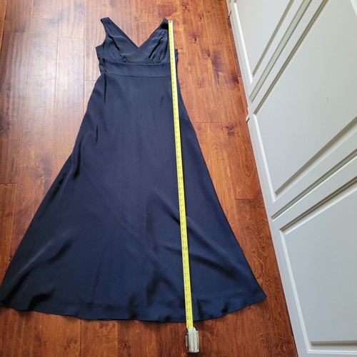 J. Crew Damen marineblau Seide Sophia Kleid Dress Maxi gefüttert Brautjungfer Hochzeit Gr. 10  - Bild 2 von 12
