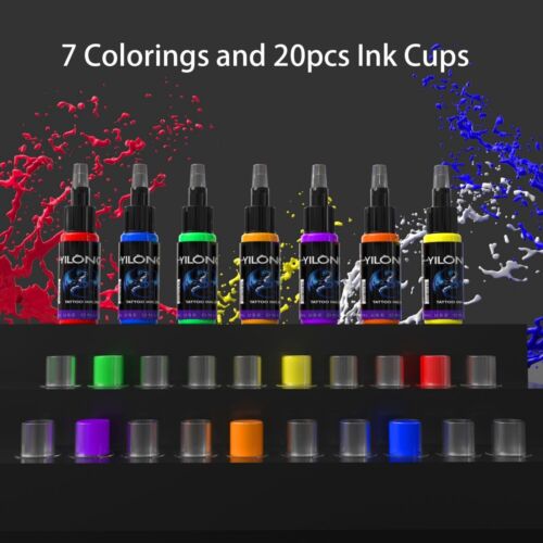 Tattoo Kit Complete for Beginners Wireless Pen Machine with Power Supply Needles - Picture 10 of 12