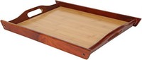 Wood Serving Tray - Serving Tray With Handles - Brown - 17 Inches X 12 Inches, N on sale Wood Serving Tray - Serving Tray With Handles - Brown - 17 Inches X 12 Inches, N on sale