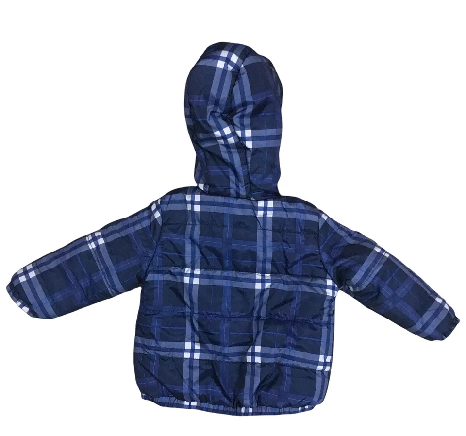 Casaco de inverno quente masculino à prova de intempéries preto azul tamanho 24 meses - Imagem 2 de 4