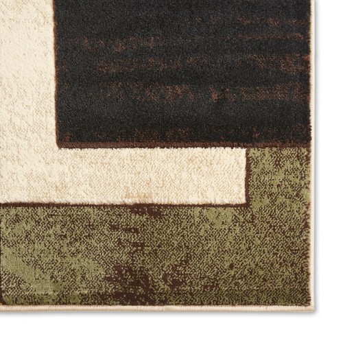 Home Dynamix Tribeca Mason Area Rug 5'2"x7'2", Abstract Brown/Green 5'2" x 7'2" - Picture 4 of 8