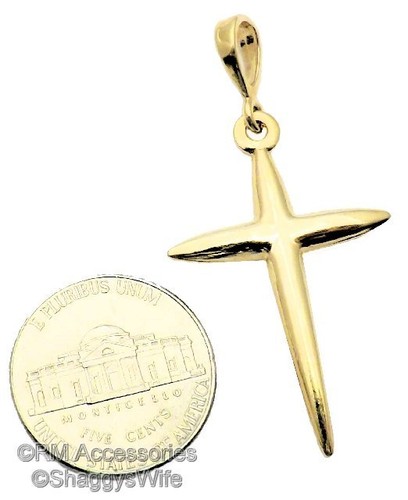 Schöner schlichter Kreuz Charm Anhänger EP vergoldet mit lebenslanger Garantie - Bild 7 von 11