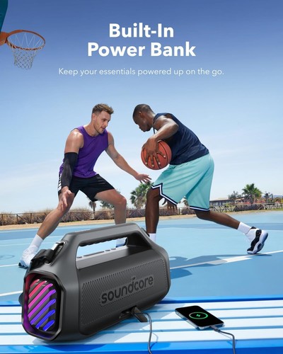 Soundcore Boom 2 Plus Outdoor Speaker 2+2 CH Stereo BassUp 2.0 Power Bank 140W - Picture 8 of 22