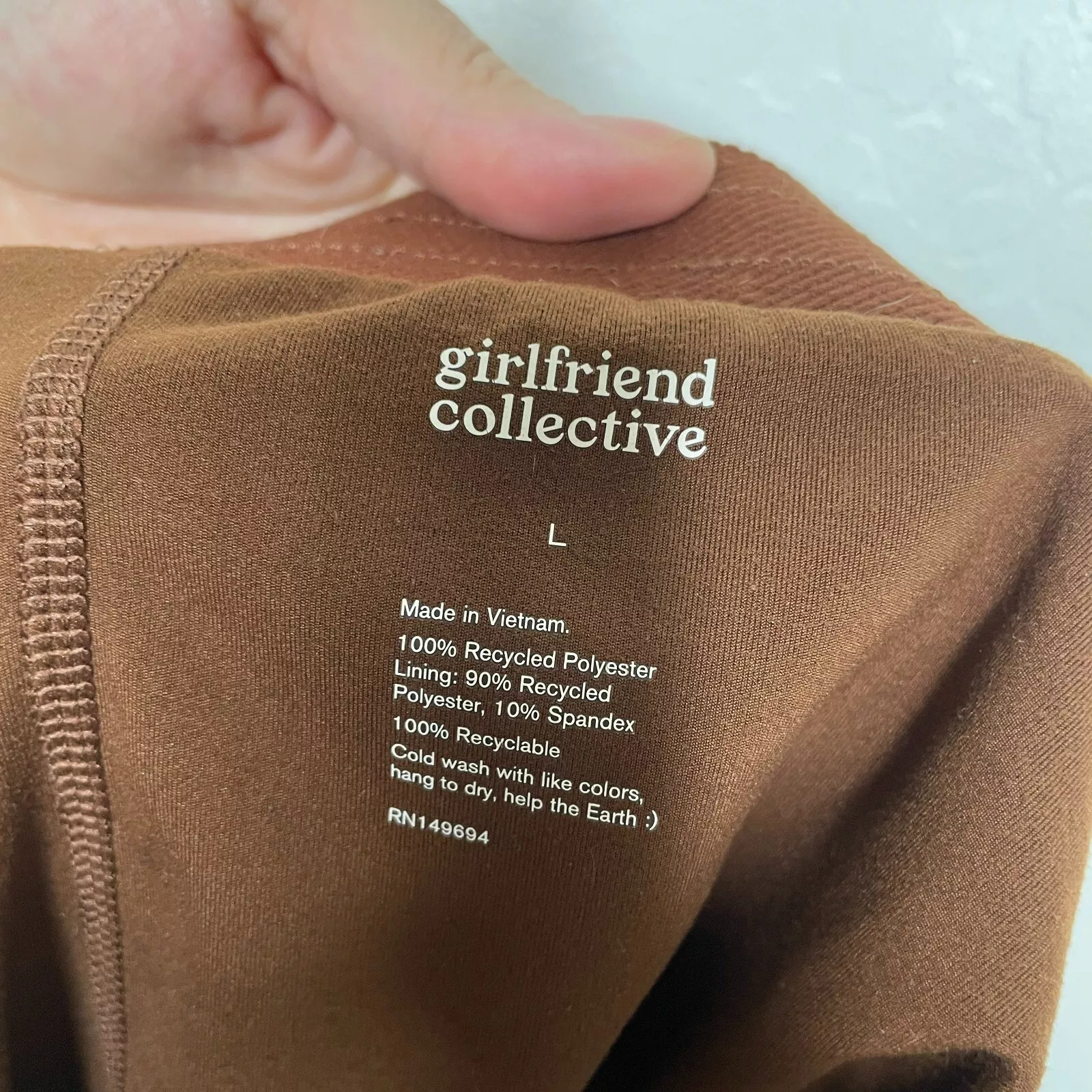 girlfriend-collective core earth trail lined stretch shorts