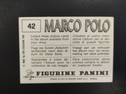 FIGURINA MARCO POLO PANINI 1982 n 42 NUOVA CON VELINA - Imagen 2 de 2