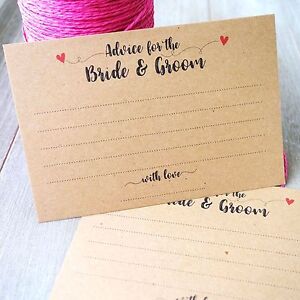 Advice Cards For Bride Groom Wedding Guest Book Wishing Well Image Is Loading Advice Cards For Bride Amp Groom Wedding Guest