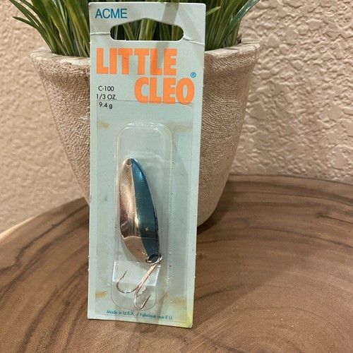 Cuchara pequeña Cleo cromada azul Acme C160NNB 1/3 oz - Imagen 1 de 2