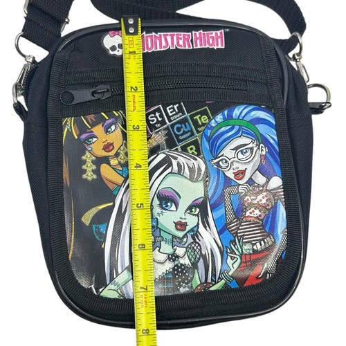 Monster High Cacabro Negro Bolso Mensajero Bandolera Cartera Frankie Cleo Ghoulia - Imagen 6 de 6