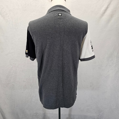 Ecko Unlimited 1972 BIG LOGO Polo Golf Shirt Gray Spell Out 100% Cotton Size M - Picture 4 of 15