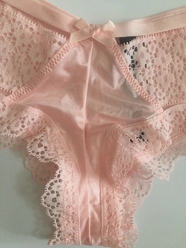 Victorias Secret Sexy Millennial Pink Banded Lace Cut-Out Cheeky Panties Size S - Picture 5 of 18