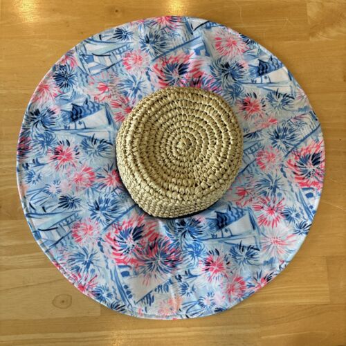 Lilly Pulitzer Sun Hat Womens One Size/Medium Resort Beach Sea To Shining Sea - Picture 1 of 10