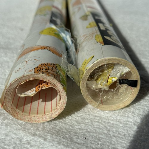 Vintage 2 Rolls 80s Con-Tact Paper 18" x 3 Yd Self-adhesive Plastic Contact NOS - Picture 4 of 5