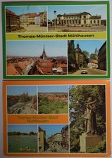 AK Mühlhausen, Thomas-Müntzer-Stadt, u.a. Karl-Marx-Platz, Bahnhof, Steinweg