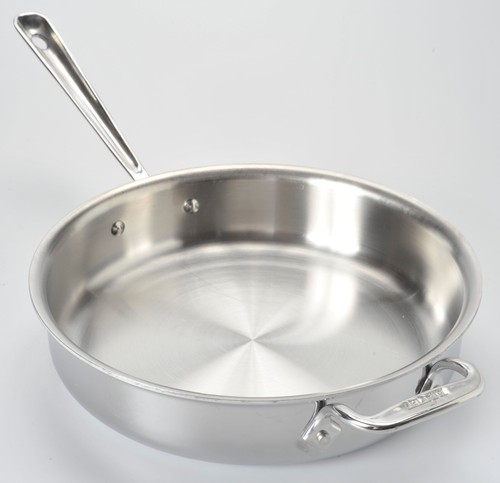 All Clad Stainless Steel 3 QT Saute Pan Skillet Double Handle No Lid Made USA - 第 1/7 張圖片