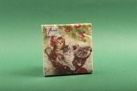 "Servietten \"Cats In Basket\" 25X25 Cm Ambiente Weihnachten Katze KäTzchen Xmas"