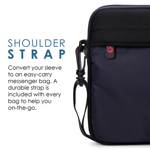 Neopene Removable Shoulder Strap Notebook Laptop Tablet Sleeve Messenger Bag - Picture 18 of 85