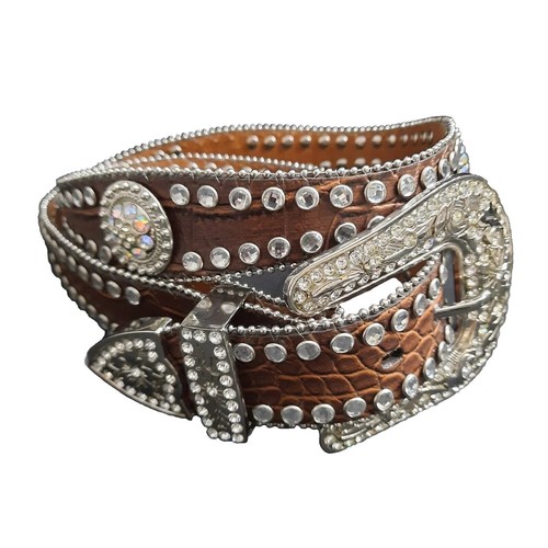 Blazin Roxx Womens Belt XX Leopard Print Rhinestone Studded Western Rodeo Style s-l400.jpg main image 4