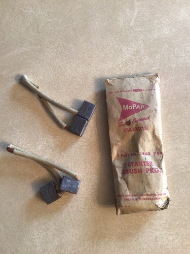 NOS 1960 to 1971 MoPar Chrysler, Dodge & Plymouth New in box Starter Brush set - Picture 5 of 5