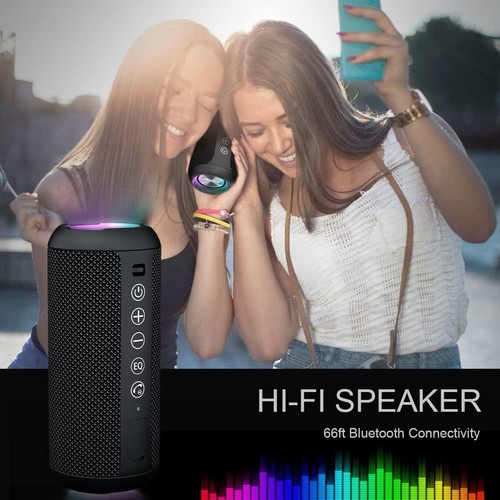 Bluetooth Speaker: IPX7 Waterproof, LED Lights,for Home/Outdoor/Party/Beach - Picture 6 of 14