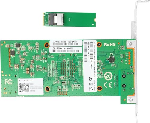 10 Gigabit Ethernet Erweiterungskarte M.2 auf RJ45 NIC Intel 82599 M Key - Bild 2 von 5