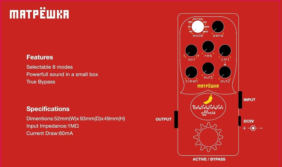 ベース Bananana Effects BASS SYNTH MATRYOSHKA Do You Need A Bass Guitar? |Bass Synth Matryoshka | Bananana