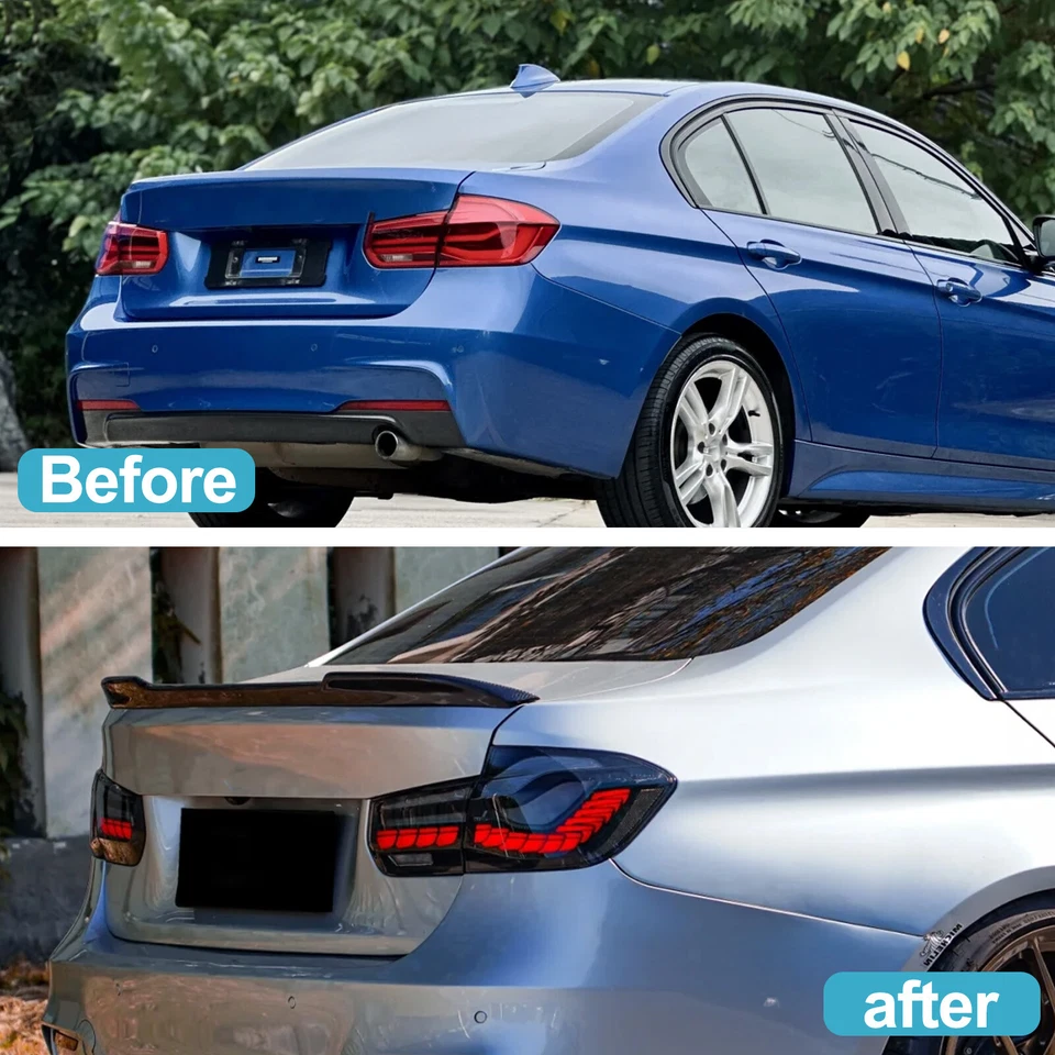 For 2012-2018 BMW F30 330i 335i F80 M3 Gloss Black PSM Style Rear Trunk Spoiler Foto 4 de 4