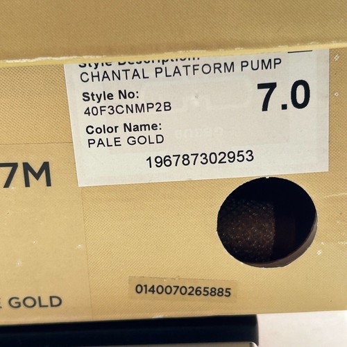 Michael Kors Chantal Platform Pump Fine Glitter Pale Gold 40F3CNMP2B Women's 7M - Picture 9 of 10