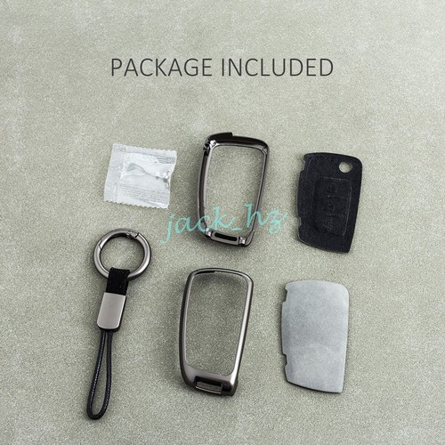 Metal Leather Flip Key Fob Cover Case Keychain For Nissan Kicks Qashqai J11 Juke - Picture 8 of 13