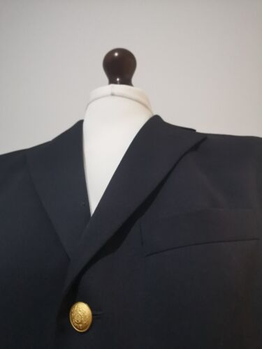 DAKS SIGNATURE Blazer Jacket Wool Mens Vintage Size 43 Black Suit RARE EDITION - Picture 4 of 21