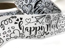 Cute Packing Shipping Tape - Packaging Happy Mail© - Extra Large Roll - 110 Y...