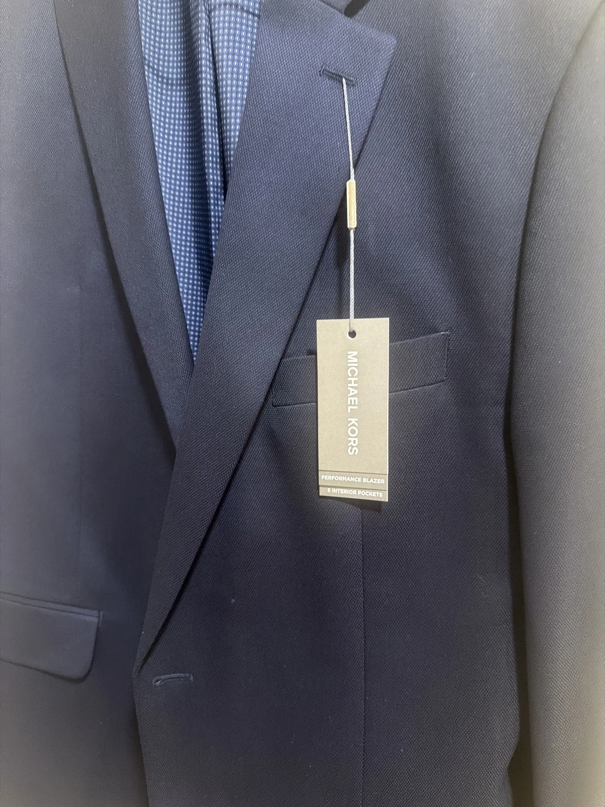 Michael Kors Keith Performance Blazer Navy Blue 42 Long - product detail image 2