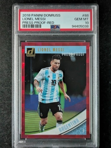 2018-19 Panini Donruss LIONEL MESSI Press Proof Red SP Argentina #88 PSA 10 - Picture 1 of 3