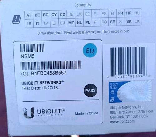 Ubiquiti NanoStation M5 5GHz AirMax, 802.11a/n, 16 dBi Antenna, 27 dBm New - Photo 2/5