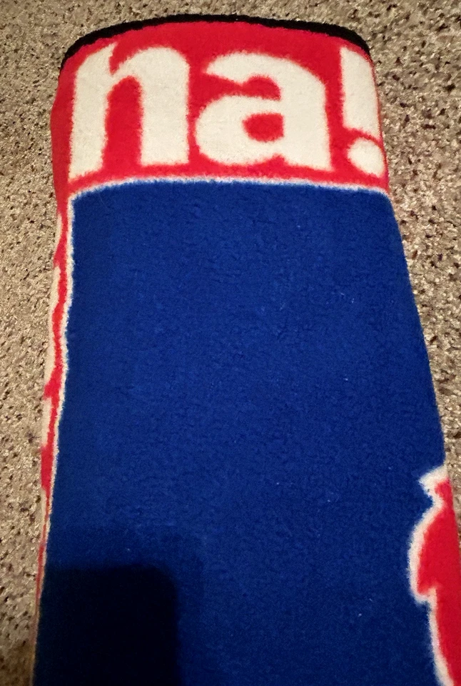 Vintage Elmo Owen Blanket Throw 90s Sesame Street Ha! Ha! Ha! Red Blue 59"X50" - Image 4 of 4