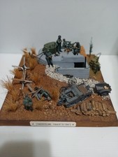Built Panzerstellung  Crew Custom made Diorama Wooden Base Army Military