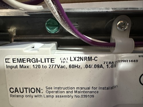 🔴EMERGI-LITE LX2NRM-C LED EXIT SIGN MOUNTING BRACKET KIT ONLY‼️INCLUDES BALLAST - Picture 7 of 7
