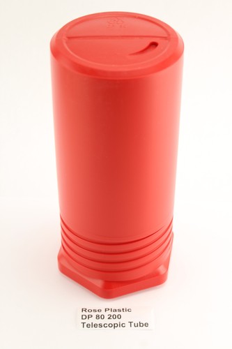 Rose Plastic DP 80 200 Telescopic Tube 80mm Red Tool Holder TwistPac New Polyeth - Picture 12 of 12
