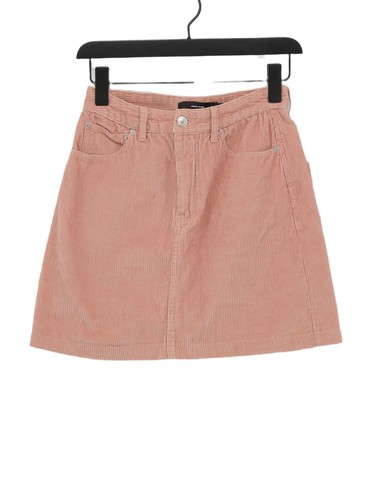Vero Moda Women's Mini Skirt M Pink 100% Cotton Short Mini - Picture 1 of 5