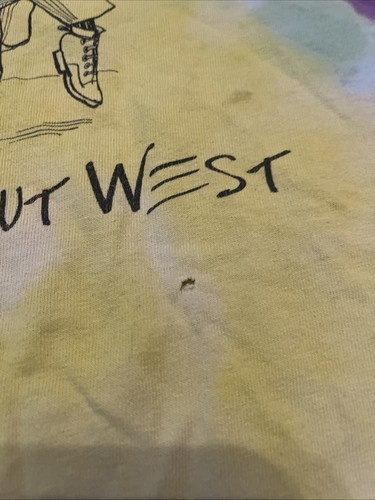Men’s Vintage Anvil Tie Dye T-shirt XL “Going Out West” Graphic Double Sided - Picture 5 of 7