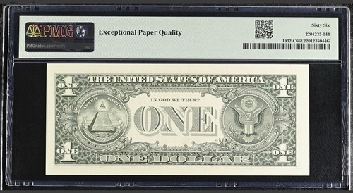 2006 $1 PMG 66 EPQ ⭐ Fancy Serial C22222220A Seven 2’s • 7 of a Kind Near Solid - Picture 2 of 3