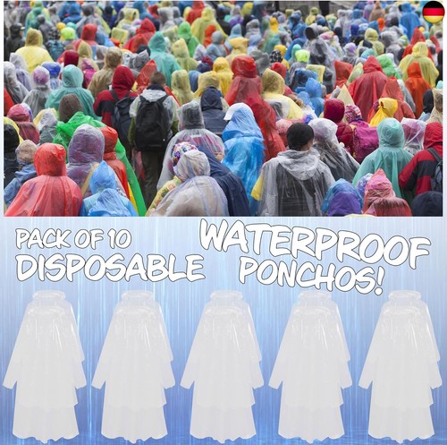 CityComfort Damen Regenponcho durchsichtig, Einweg Regencape für Erwachsene, - Bild 2 von 6