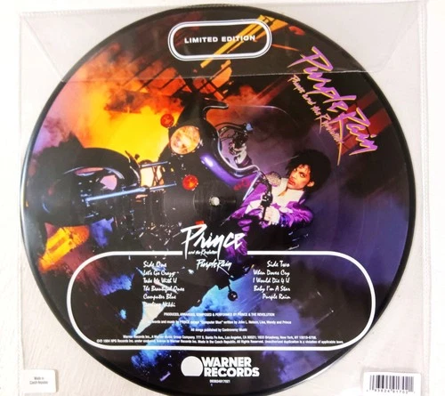 PRINCE AND THE REVOLUTION LIMITED ED PURPLE RAIN 1984 RECORD PICT DISC LP SEALED