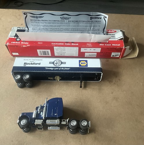 NAPA / ROCKFORD PETERBILT 379 SEMI BANK 1/64 SPECCAST DIECAST (W COA #293) - Bild 6 von 10