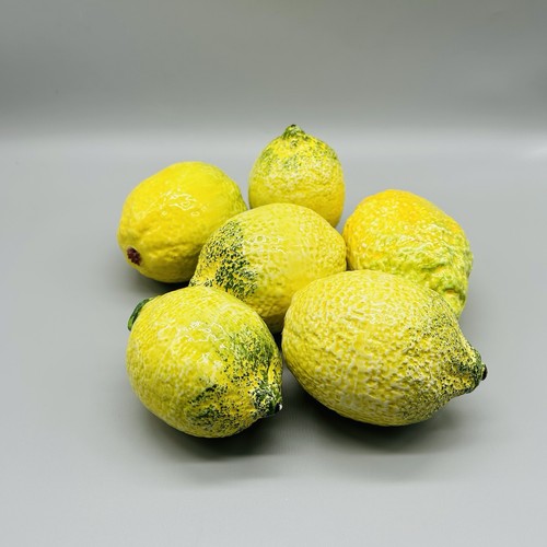 6 Vintage Made In Italy Hand Painted Ceramic Lemons Decorative - Picture 17 of 20