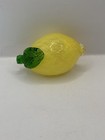 VTG Murano Style Handblown Glass Yellow Lemon 6”Textured Realistic Art Glass