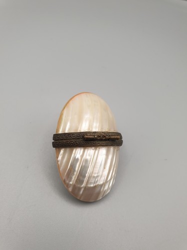 Antikes Nähnadel-Etui aus Perlmutt mit Schmetterling - Bild 2 von 12