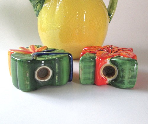 TROPICAL SALT & PEPPER SET Paradiesvogel und Hibiskus schöne Größe - Bild 4 von 4