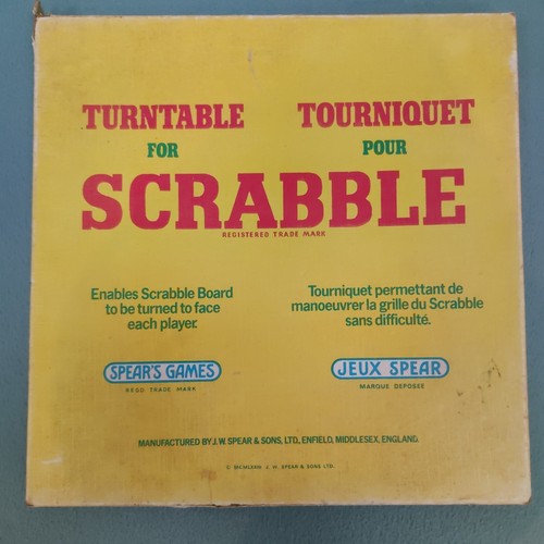 Tocadiscos Scrabble Vintage Deluxe Spear’s 1973 Caja Original - Imagen 2 de 8